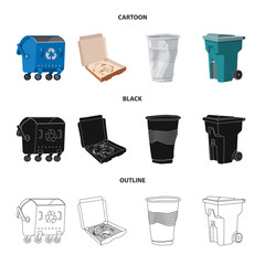 Isolated object of dump  and sort sign. Collection of dump  and junk stock vector illustration.