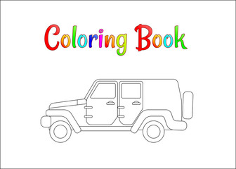 Safari wrangler. Coloring pages for kids Vector illustration eps 10.