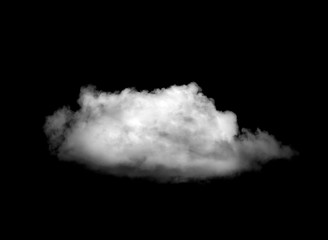 Fototapeta na wymiar White cloud isolated on a black background realistic cloud
