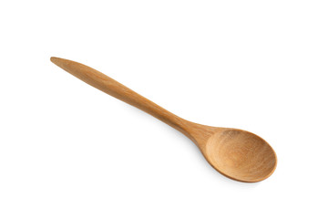 wooden spoon isolated on white background
