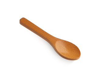 wooden spoon isolated on white background