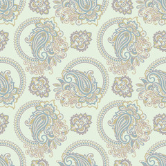 paisley seamless pattern. damask vector background