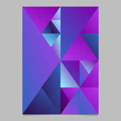 Fototapeta premium Gradient geometrical triangle mosaic brochure template design - abstract multicolored polygonal vector stationery illustration