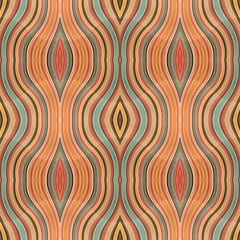 abstract seamless peru, dark salmon and very dark green color wave background. can be used for fabric, texture, wallpaper or decorative design