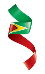 Guyana flag, vector illustration on a white background