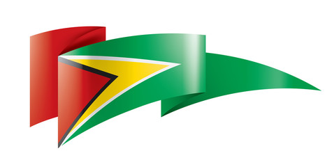 Guyana flag, vector illustration on a white background
