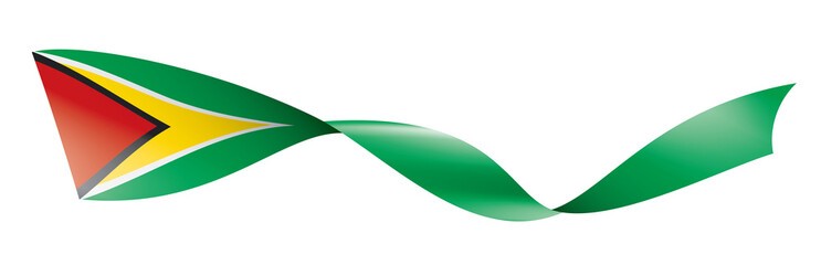 Guyana flag, vector illustration on a white background