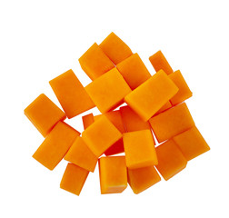 Fresh butternut squash isolated on a white background