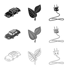 Vector illustration of innovation and technology  icon. Set of innovation and nature  stock vector illustration.