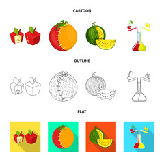 Vector design of test and synthetic logo. Set of test and laboratory stock symbol for web.