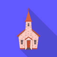 Vector illustration of church and orthodox symbol. Collection of church and pray vector icon for stock.