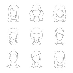 Vector illustration of professional and photo icon. Collection of professional and profile stock vector illustration.