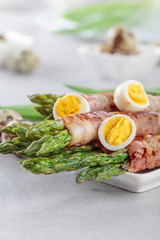 Asparagus with bacon.