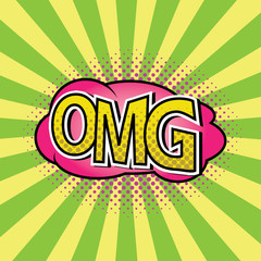 cool comic speech bubbles with text and effect
