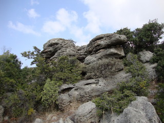 landscape of Turkey with stones