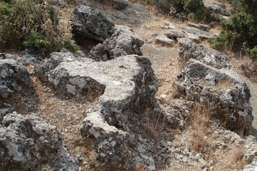 landscape of Turkey with stones