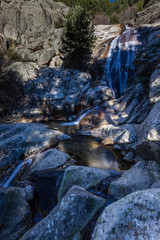 small waterfall in a river near madrid