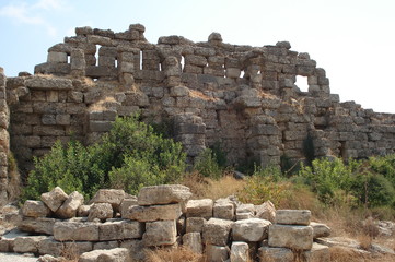 ruines of the old city in Turkey