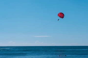 Parachute adventure on the sea