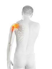 3d rendered medically accurate illustration of a man having a painful shoulder