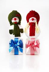 Snowman doll and gift