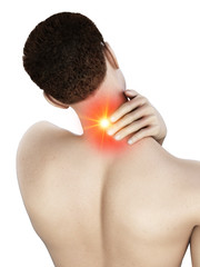 Naklejka premium 3d rendered medically accurate illustration of a man having a painful neck