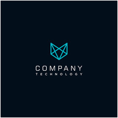 Fototapeta premium abstract technology logo design