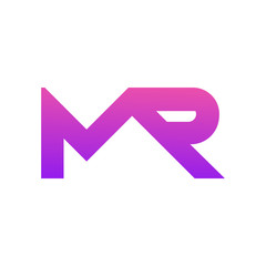 the combined logo template letters M and R