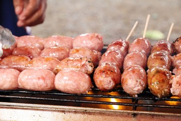 grilled sausage asia delicious at street food