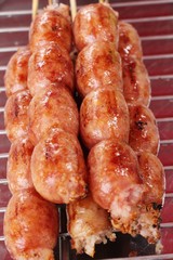 grilled sausage asia delicious at street food