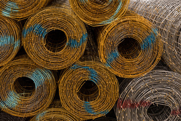 Warehouse with materials for construction