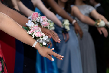 Prom young teenager boys and girls hands © Andrea Izzotti