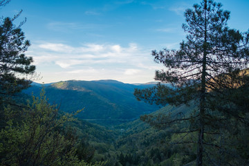 Landscape View in Manteigas, Serra da Estrela in Portugal called Poco do Inferno (Hell Pit)