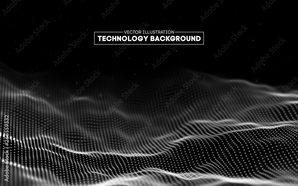 Poster abstract technology background. background 3d grid.cyber technology ai tech wire network futuristic 