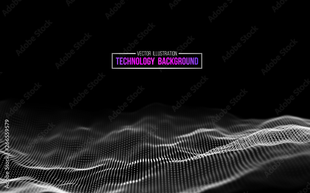 Poster abstract technology background. background 3d grid.cyber technology ai tech wire network futuristic 