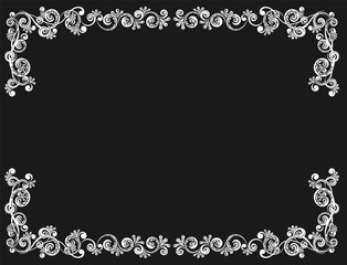 Decorative frame with floral pattern