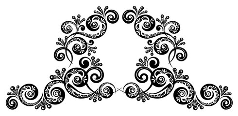 Decorative monogram calligraphic border