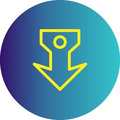 Down Direction Arrow Icon For Your Project