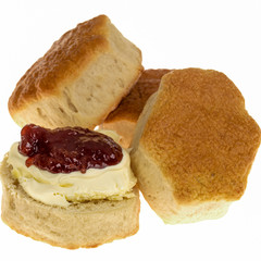 Fresh Scone With Jam and Cream