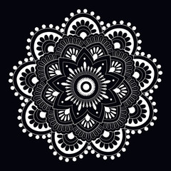 Mandala vector illustration. Circle ethnic decorative ornament.