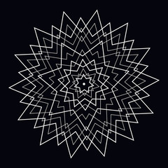 Mandala vector illustration. Circle ethnic decorative ornament.