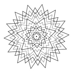 Obraz premium Mandala vector illustration. Circle ethnic decorative ornament.