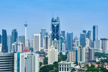 Rolgordijnen Uitzicht op de skyline van de stad van Kuala Lumpur, hoofdstad van Maleisië © dwaynefoong