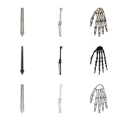 Vector design of medicine and clinic symbol. Set of medicine and medical vector icon for stock.