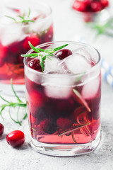 Mulled wine kombucha spritzerl. Selective focus, space for text.