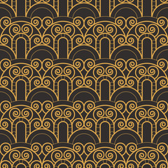 Abstract art deco seamless background luxury