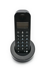 Telephone for calls to urban and long-distance lines on a white background