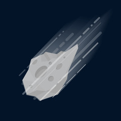 meteorite icon vector flat design.