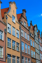 Colorful medieval townhouses on Mariacka street, Gdansk, Poland