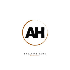 Fototapeta premium A H AH Initial logo template vector. Letter logo concept